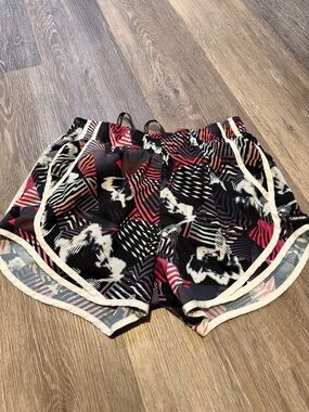 Calvin Klein Black, Pink & Cream Geometric Athletic Shorts